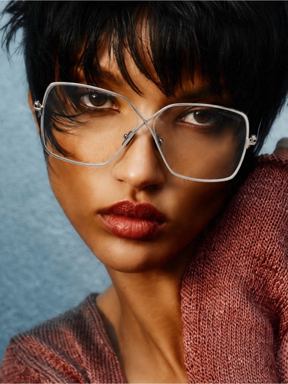 Tom Ford Oversized Silver Rimmed Women’s Glasses